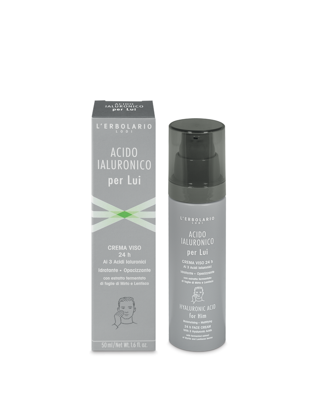 Crème visage à l'acide hyaluronique pour homme