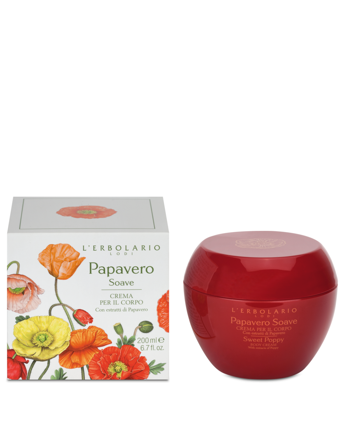 Crème pour le corps Papavero Soave - Coquelicot