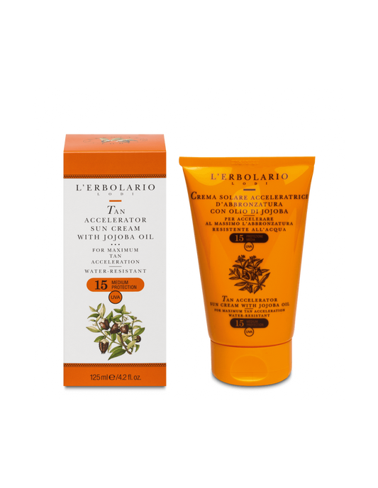 Crème solaire accélérateur de bronzage pour le corps SPF 15