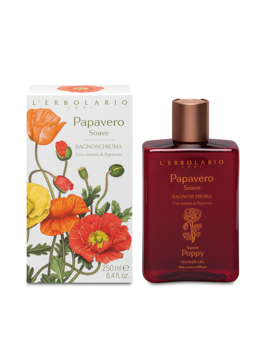 Gel douche Papavero Soave - Coquelicot