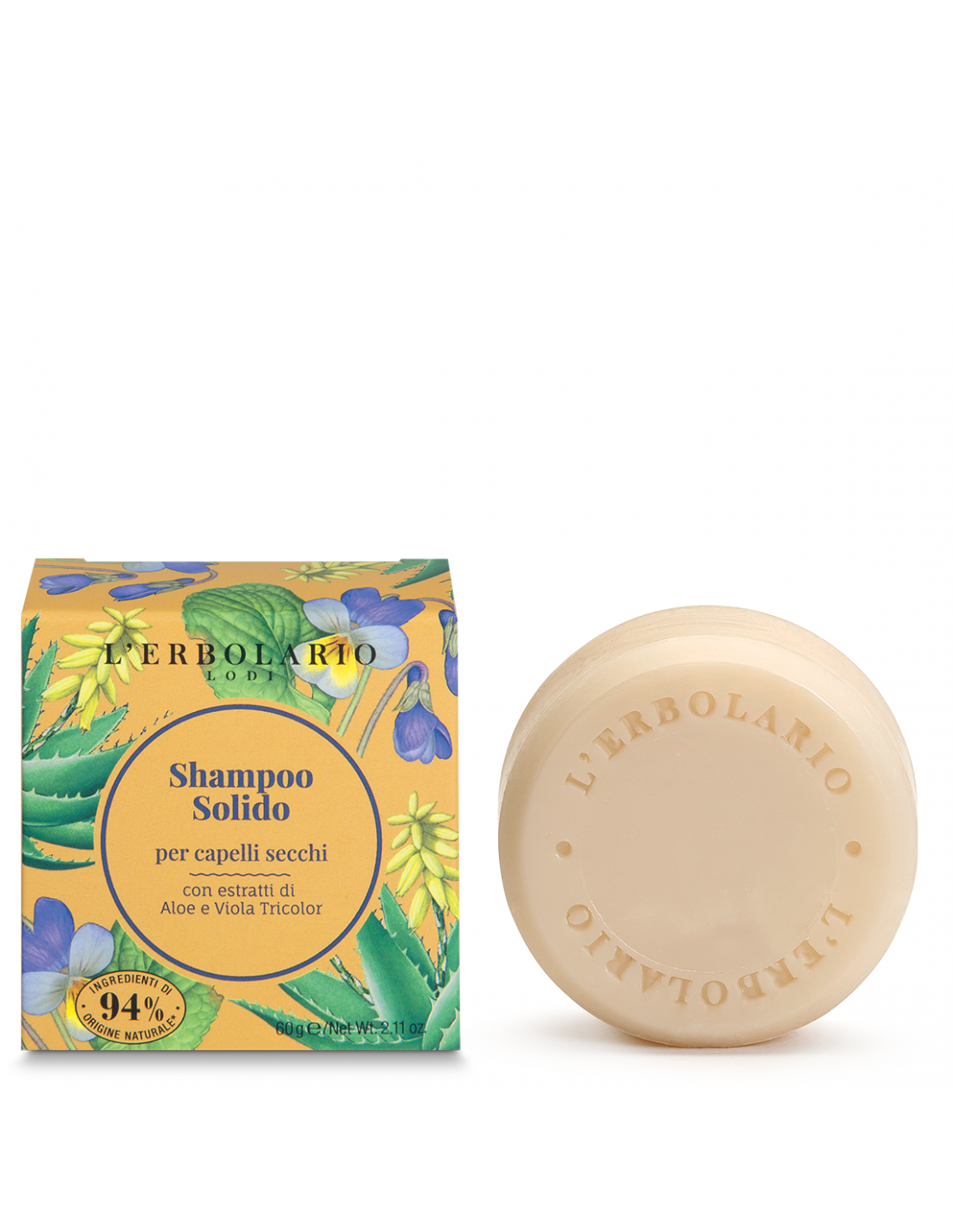 Shampoing solide pour cheveux secs