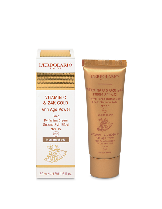 Vitamina C & Oro 24K Crème visage - teinte moyenne